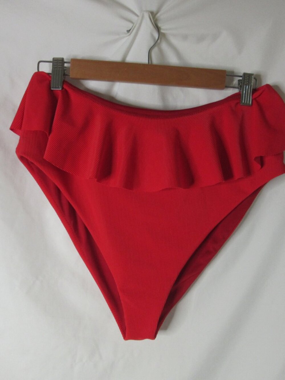 Beach Riot Red Ruffle High-Rise Bikini Bottom - Picture 4 of 10